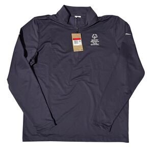 NWT Nike Blue Quarter Zip Men’s Golf Size Large Logo Overlay MSRP $75